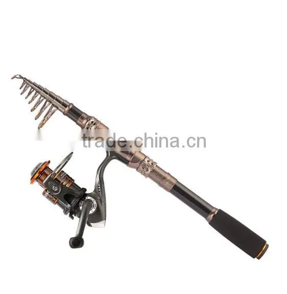 Spin Spinning Rod and Reel Combos Carbon Telescopic Fishing Rod With Reel Combo Sea Saltwater Freshwater Kit Fishing Rod Kit photo-2