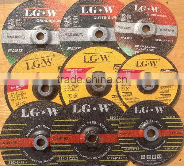 H537 China Factory Price 230*6*22mm Black/red Depressed Center Grinding Wheel for Metal/inox/stainless Steel photo-3
