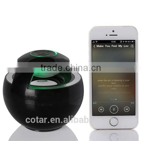 2015 Black Mini Bluetooth Speaker With Led Light Cool Round Shape Wireless Speaker photo-6