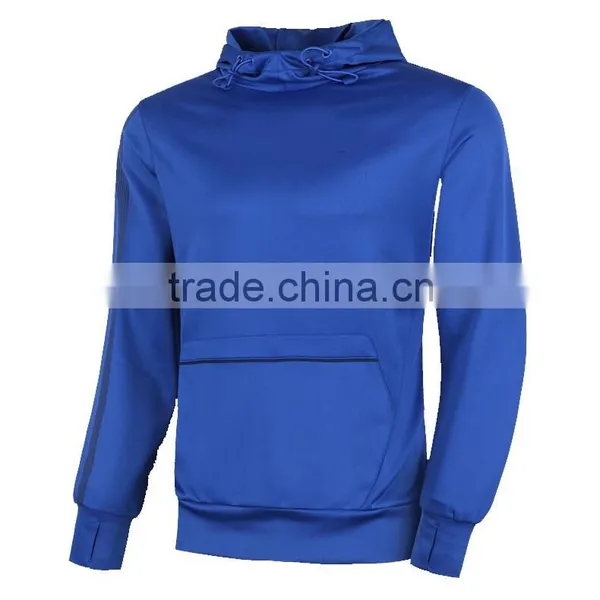 Custom Blank High Quality Blue Cotton Sport Hoody