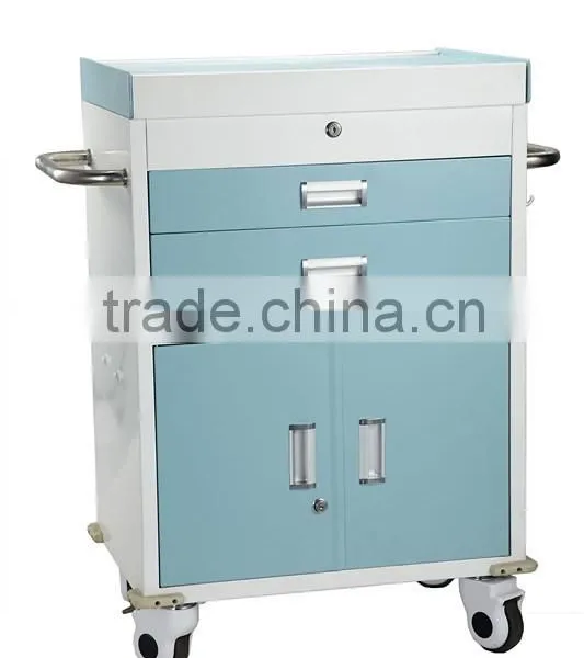 BK09 Medical Crash Cart With Low Square 4 Wheels photo-3