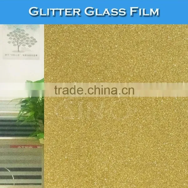 W002 Glitter Diamond Glass Film Self Adhesive Office Window Decoration photo-2