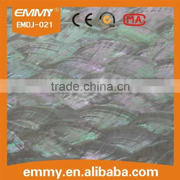 Nature White With Green Donkey'-ear Mother of Pearl Paua Shell Sheet photo-6