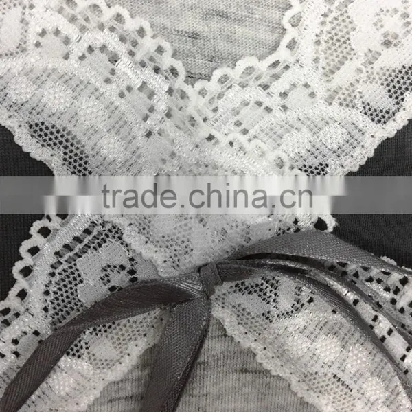 Hot New Design Woman Cotton Sleepwear With Lace photo-4
