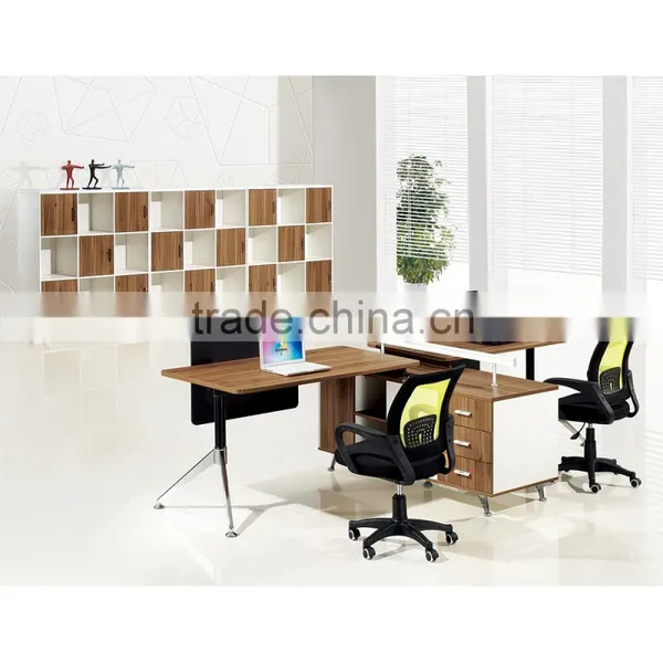 Melamine 2 Seat Office Desk With Used Metal Frame photo-2