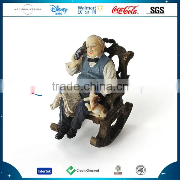 Polyresin Europe And America Resin Home Cozy Family Human Statue Decoration