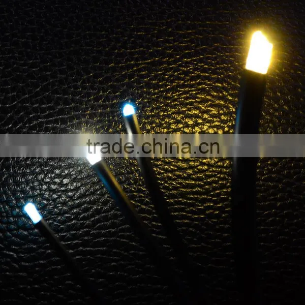 7 Cores 0.75mm Multi Strands End Glow Fiber Optic Cable With Black Jactet photo-4