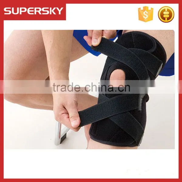 V-655 Adjustable Open Knee Sports Knee Support Copper Compression Knee Sleeve and Patellar Neoprene Knee Brace