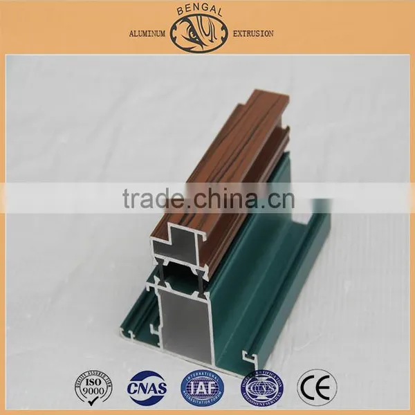 Powder Coated Finish Aluminum Thermal Break Profile Extruded for Windows and Doors photo-4