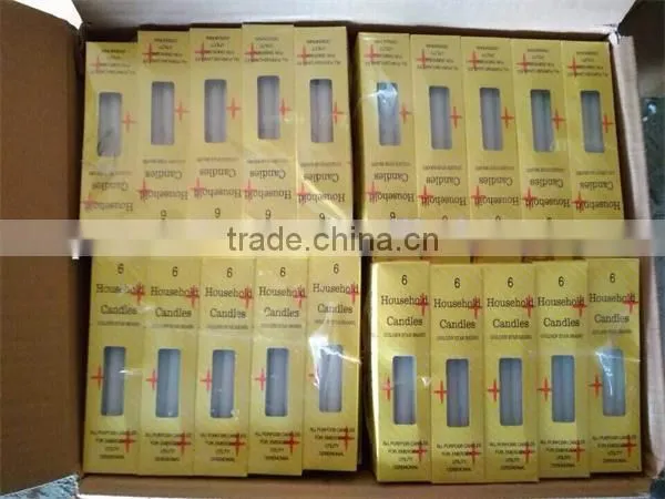 Cheap 11g White Paraffin Wax Household Candle With Yellow Box photo-3