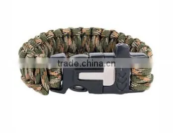 Outdoor Multifunction Survival Paracord Bracelet With Fire Starter Buckle photo-4