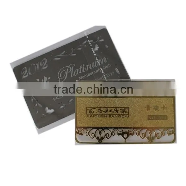 VIP Metal Membership Card Printing in China