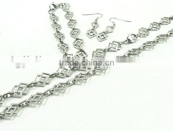 2013 Steel Color 316L Stainless Steel Jewelry Sets