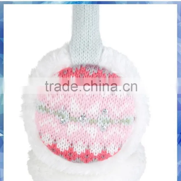 Fairisle Sequin Fur Earmuff,plush Earmuff,sound Proof Earmuff photo-2