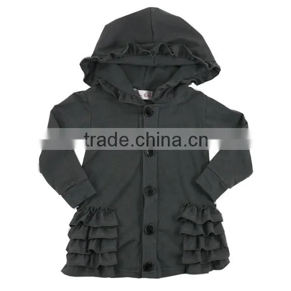 Wholesale 2016 Baby Knitted Designs for Kids Cotton Knit Hooded Cardigan With Buttom photo-4