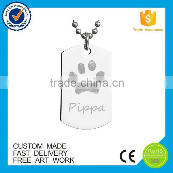 High Quality Army Souvenir Printing Stainless Steel Dog Tag Custom photo-2