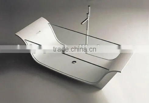 Glass Stone Bathtub,transparent Glass Bathtub