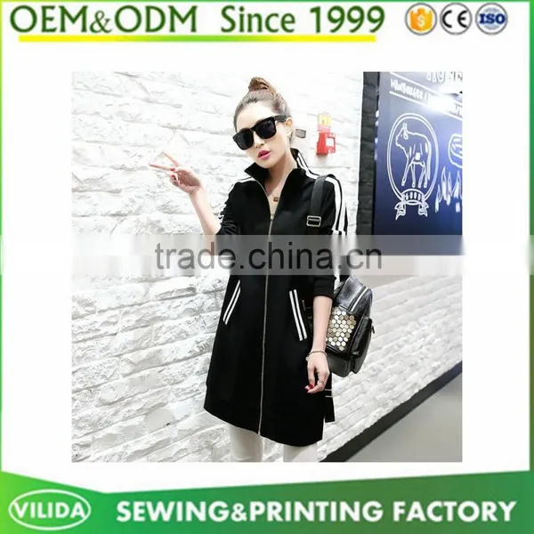 Korean Version Popular Trend Slim Fit Extra Long Stand Collar Hoodies Coat photo-6