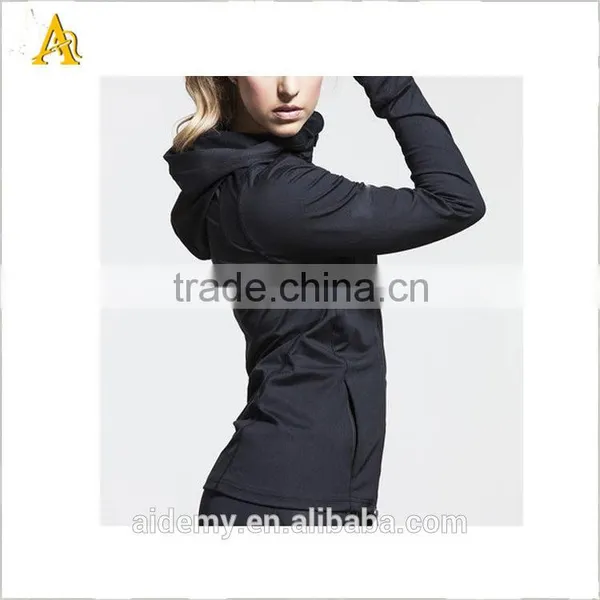 Custom Ladies Muscle Fit Pullover Fitness Womens Sweatshirt Gym Hoodies photo-2