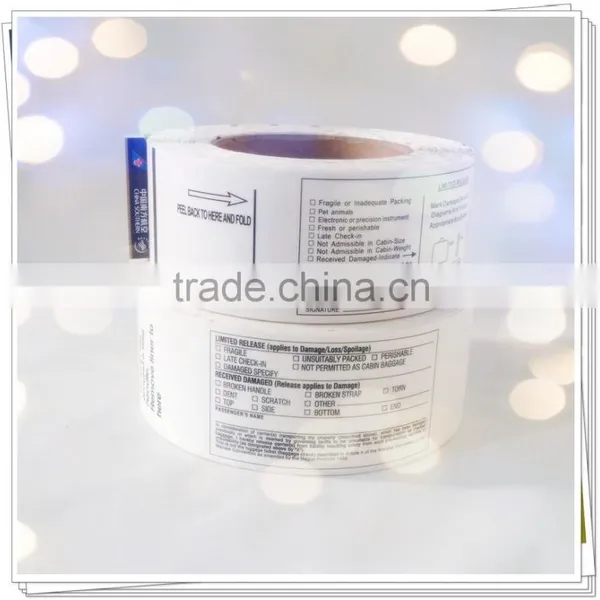 Self Adhesive Thermal Strength Film for Baggage Tag and Logistic Labels