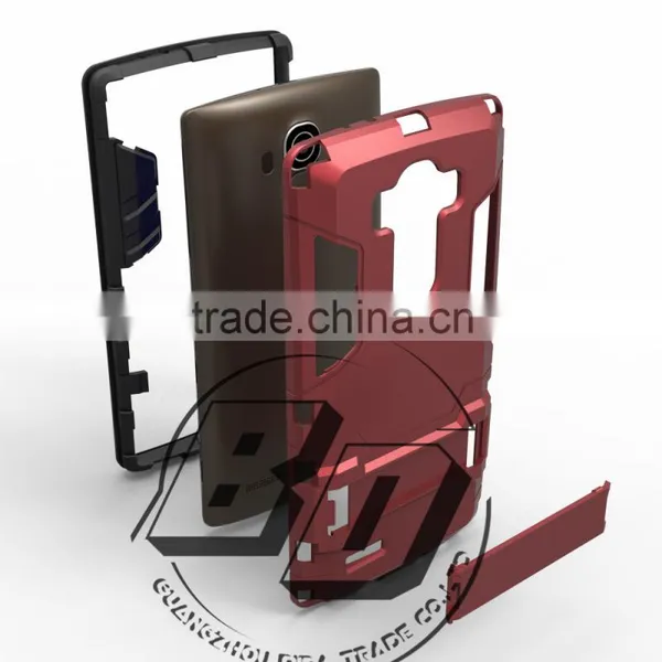 Popular Armor Rugged Kickstand Shockproof Steel Small Kickstand Case TPU+PC 2 in 1 Case For LG G4 Hard Case Lowest Price photo-5