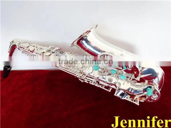 Woodwind Musical Instrument Silver Plated Alto Saxophone (331S)