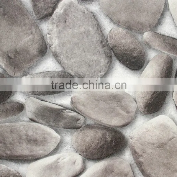 China Cheap 3d Stone Wallpaper /pvc 220g Wallpaper/china Wall Decoration Factories photo-3