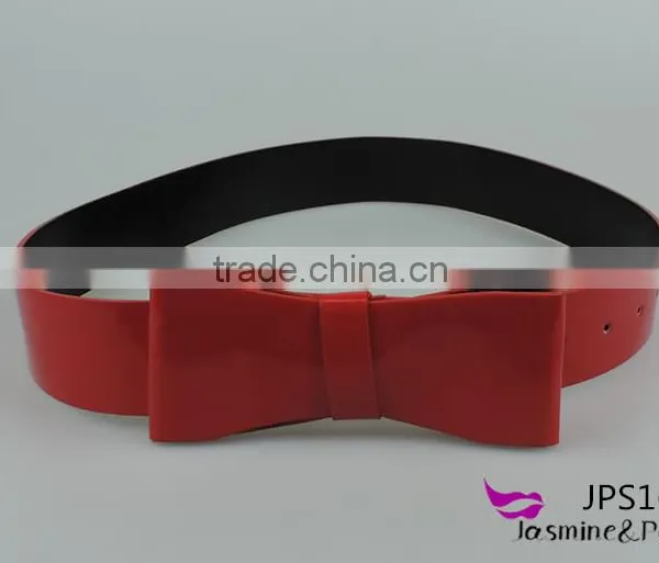 Red Ribbon Leather Belt Party Belt Strap