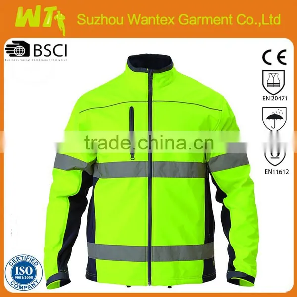 2014 Spring /Autumn Hi Vis Workwear Men's Women's Orange Waterproof Softshell Jacket photo-2