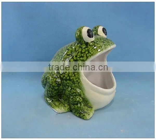 Cheap Frog Ceramic Garden Decoration Pot, Pottery Garden Flower Pot photo-2