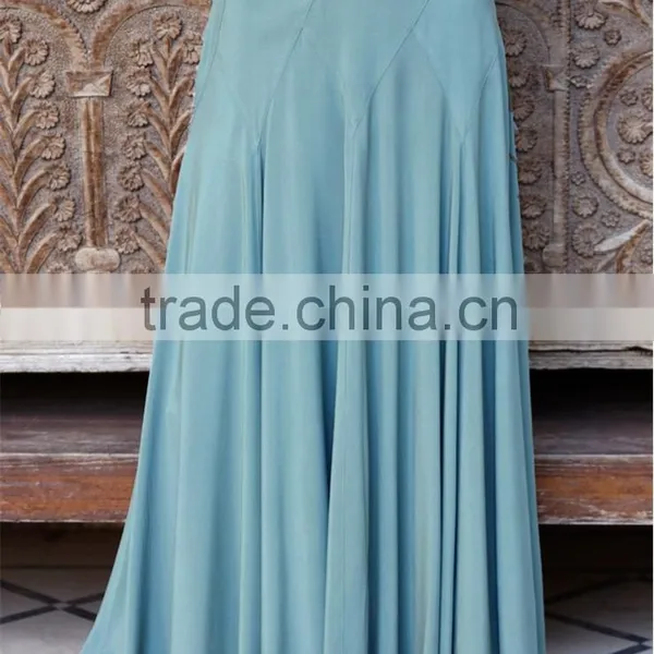 OEM Service China Factory Custom Made Denim Width Ethinic High Waist Skirt Woman Skirt photo-6