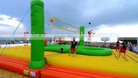 Inflatable Volleyball Court With Trampoline for Adults photo-6