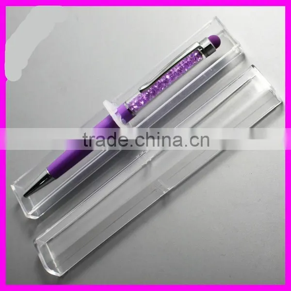 Crystal Metal Stylus Pen With a Plastic Box Set,stylus Pens With Glitter photo-2