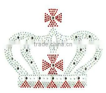 Hot Fix Rhinestone Crown Motif