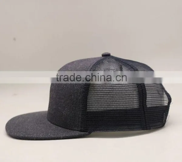 High Quality Distressed Blank Flat Bill Trucker Cap For Sales Hat Trucker photo-3