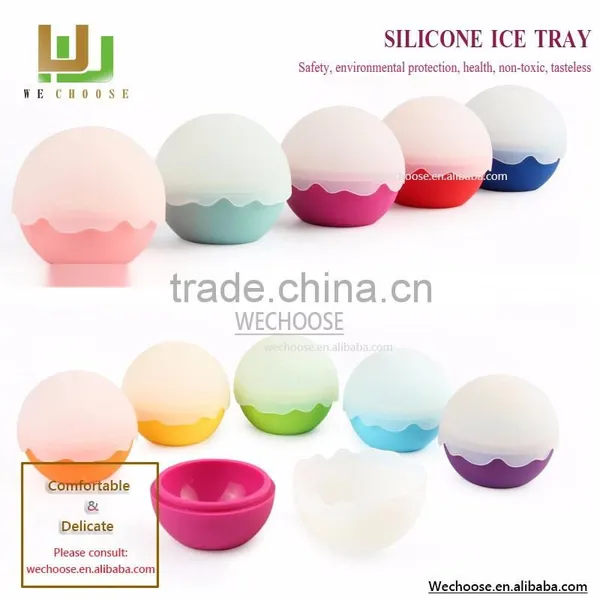 Wholesale Summer Silicone Ice Cube Tray With Great Price Bule Silicon Ice Tray With 6 X 5.5cm Ball Capacity photo-6