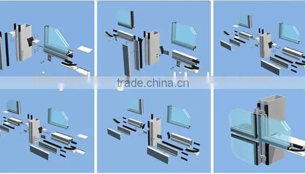 Competitive Price , High Quality Aluminium Profiles for Glass Wall or Curtain Wall photo-6