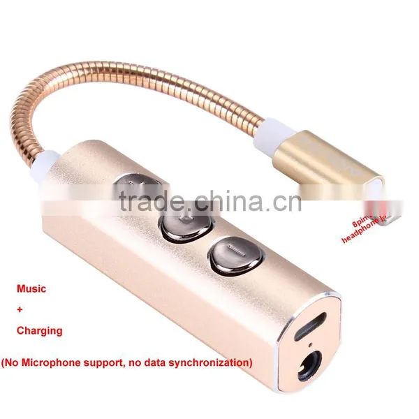 8pin To 3.5mm Audio Charge Adapter With Volume Control For IPhone 7/Plus-Listening To Music While Charging Your Phone photo-3