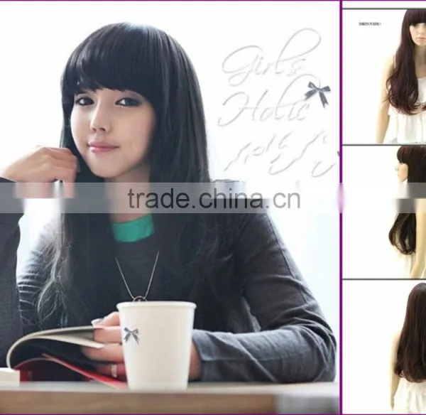 New Style Womens Girls Sexy Long Fashion Curly Full Wig+wigs Cap Gift photo-3