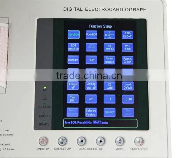 2016 CE Hospital Clinic Medical Device Use 7-inch Color Three-channel Electrocardiograph ECG Machine EKG Machine Portable photo-5