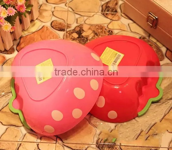 Large Size Strawberry Plastic Storage Bowl photo-5
