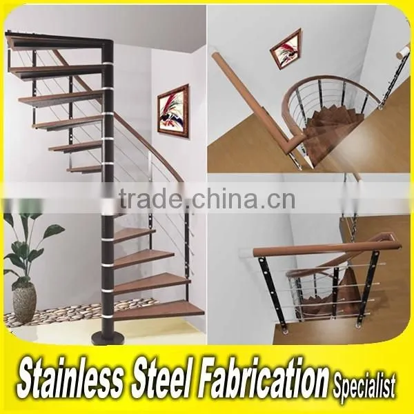 Indoor Stainless Steel Handrail Spiral Staircase Decorative Spiral Stairs photo-4
