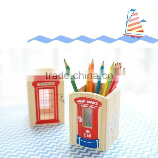 Wooden Pencil Pen Holder for Custom photo-2