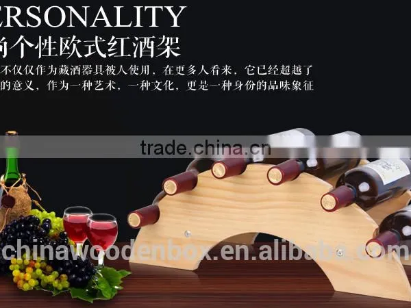 Best Quality Round Handmade Wooden Wine Rack for Six Bottles High Quality Amazing Wood Rack With Wood Wine Stand photo-2