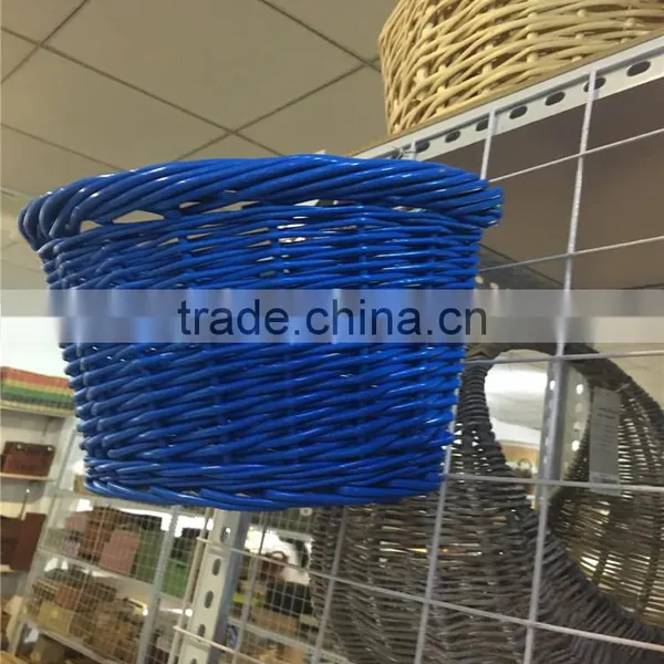 Wholesale Factory Wholesale Oval Blue Willow Wicker Bicycle Basket for Pet photo-2