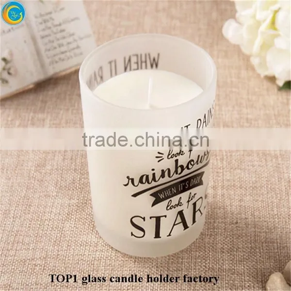 Rattan Candle Holders Frosted Glass Candle Container for Christmas photo-3