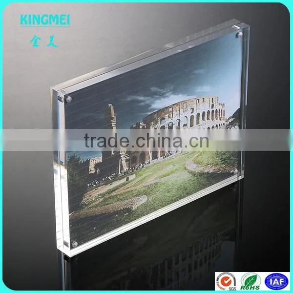 Supplier Rectangle Shape Blank Plastic Acrylic Photo Frame Fridge Magnet With Picture Insert photo-2
