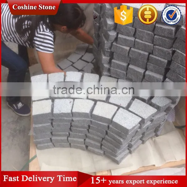 Fan Shape Stone Pavers Outdoor Grey Paito Mesh Back Pavers photo-3