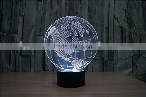 3D Lamp LED Night Light Colorful Atmosphere Lamp With USB Cable photo-5