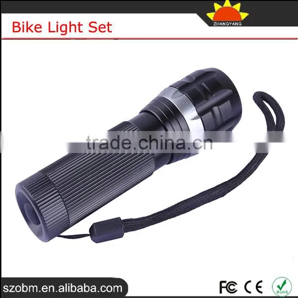 Bike Headlight LED Q5 150LM Super Bright Mini Flashlight Bailong 7 Mode Red Tail Lamp Bike Light Set photo-3
